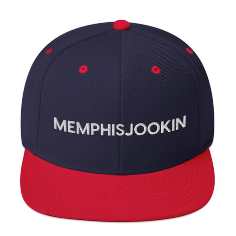Memphis Jookin Snapback Hat (Navy/Red)