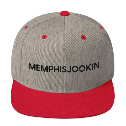 Memphis Jookin Snapback Hat (Grey/Red)